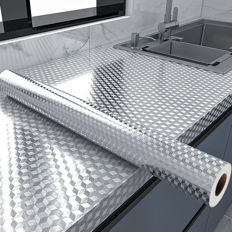 Kitchen Appliances Cabinet - Aluminum Foil Anti Oil Kitchen Wall