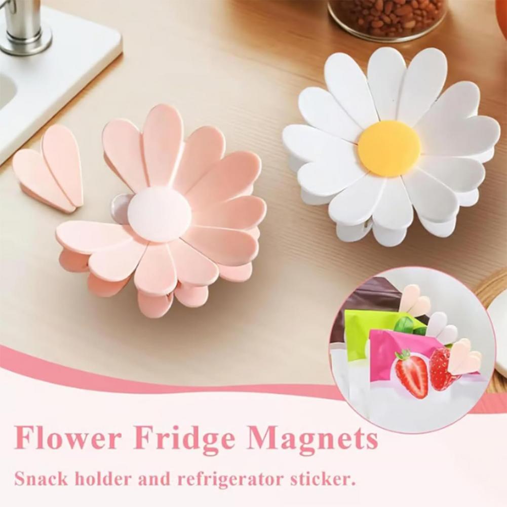Kitchen Appliances Refrigerators - 2-in-1 Magnetic Fridge Magnets Flower Type