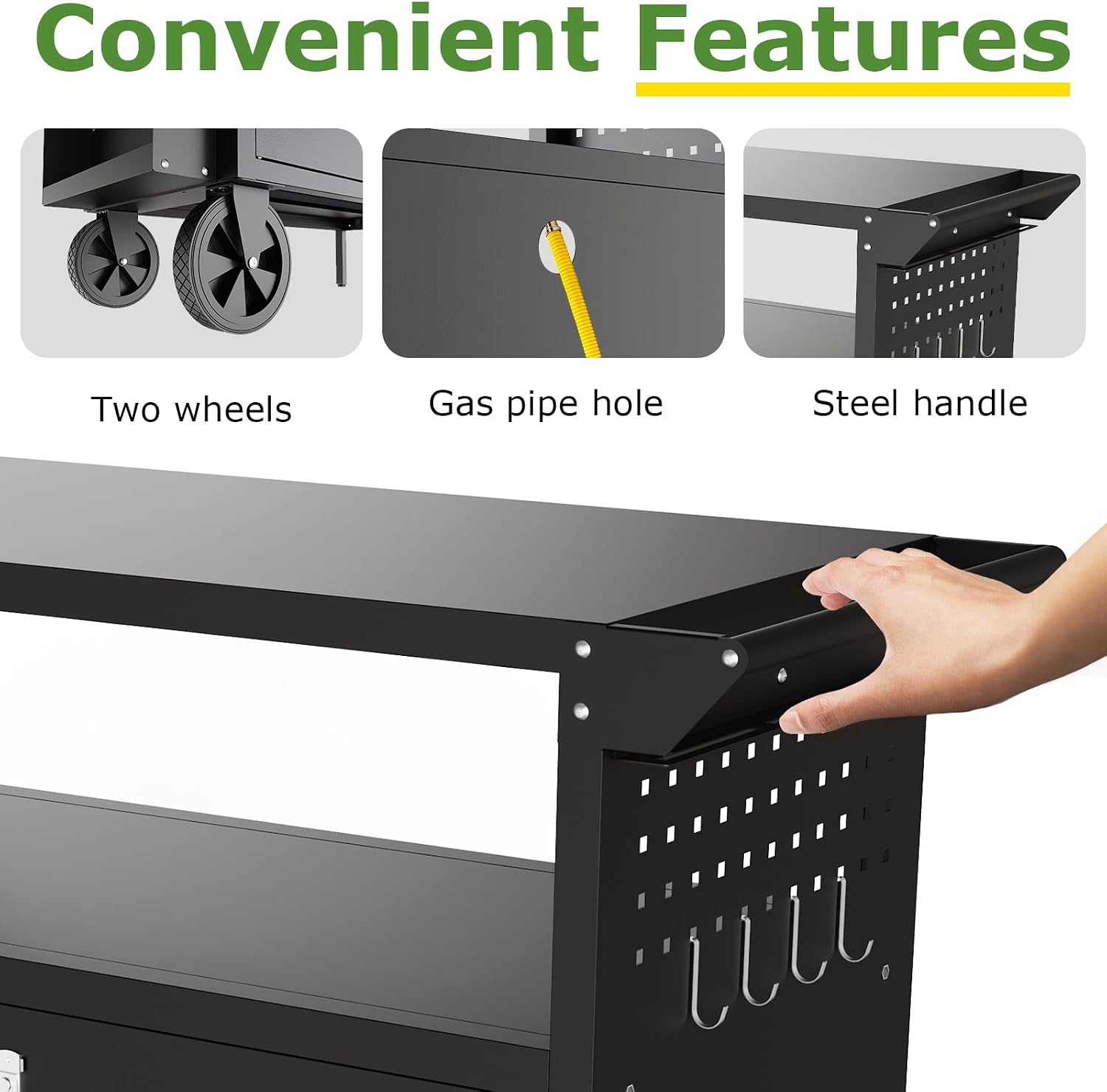 Outdoor Grill Cart Table With  - Kitchen Appliances Organizer 评论和价格