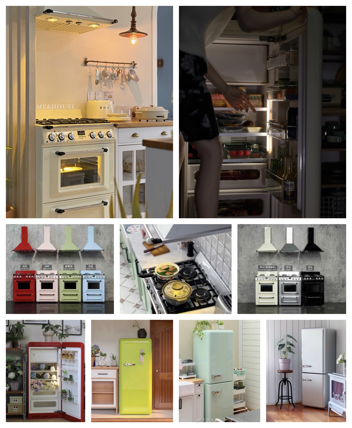 1/6 Modern Miniature Kitchen F - Kitchen Appliances Refrigerators 评论和价格