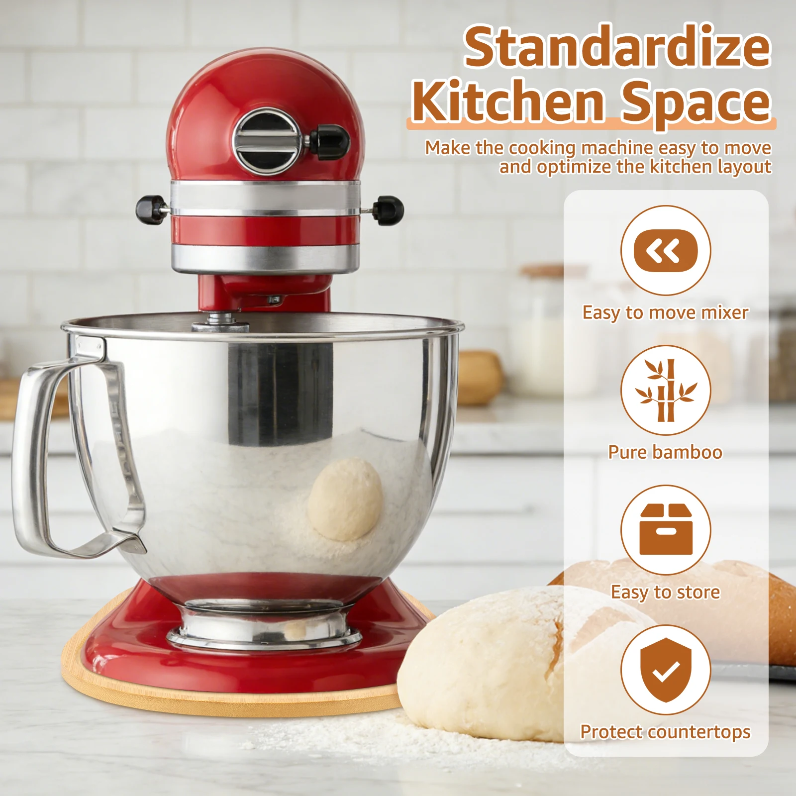 Bamboo Mixer Slider for Kitche - Kitchen Appliances Kitchenaid 评论和价格