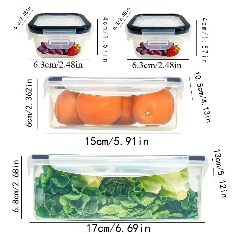 8Pcs Set Includes 4 Containers - Kitchen Appliances Refrigerators 评论和价格