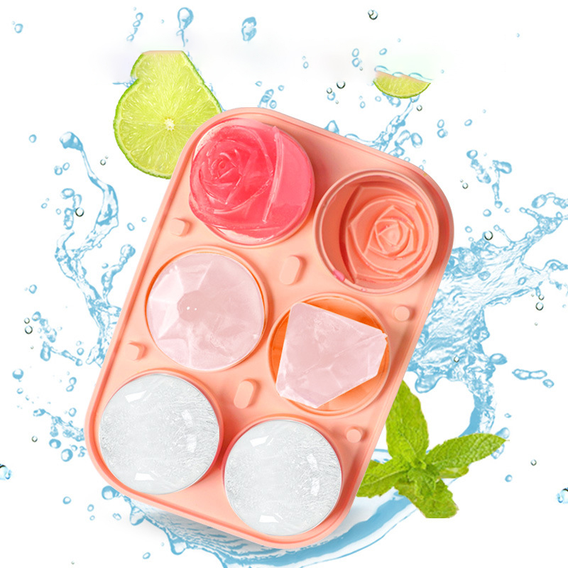 3D Rose Diamond Round Ice Cube - Kitchen Appliances Shelves 评论和价格