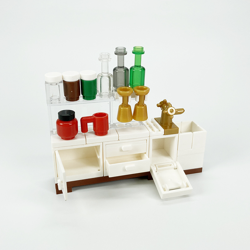 MOC block creative toys kitche - Kitchen Appliances Cabinet 评论和价格