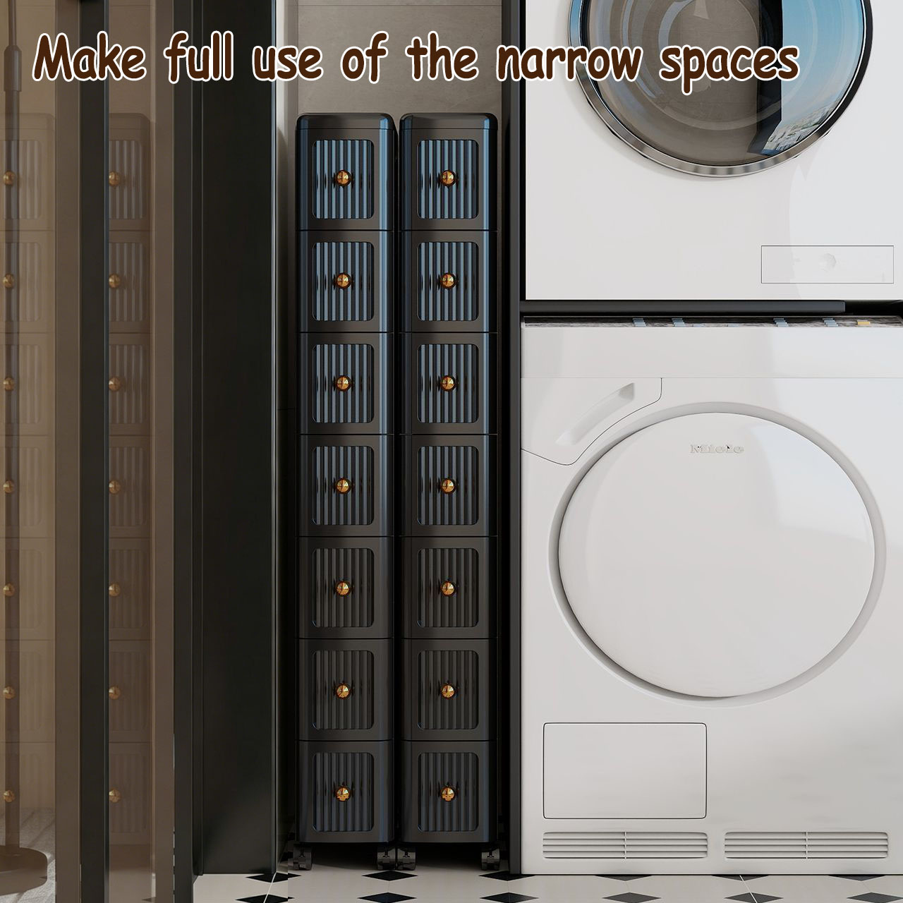 15CM Narrow Gap Drawer Storage - Kitchen Appliances Cabinet 评论和价格