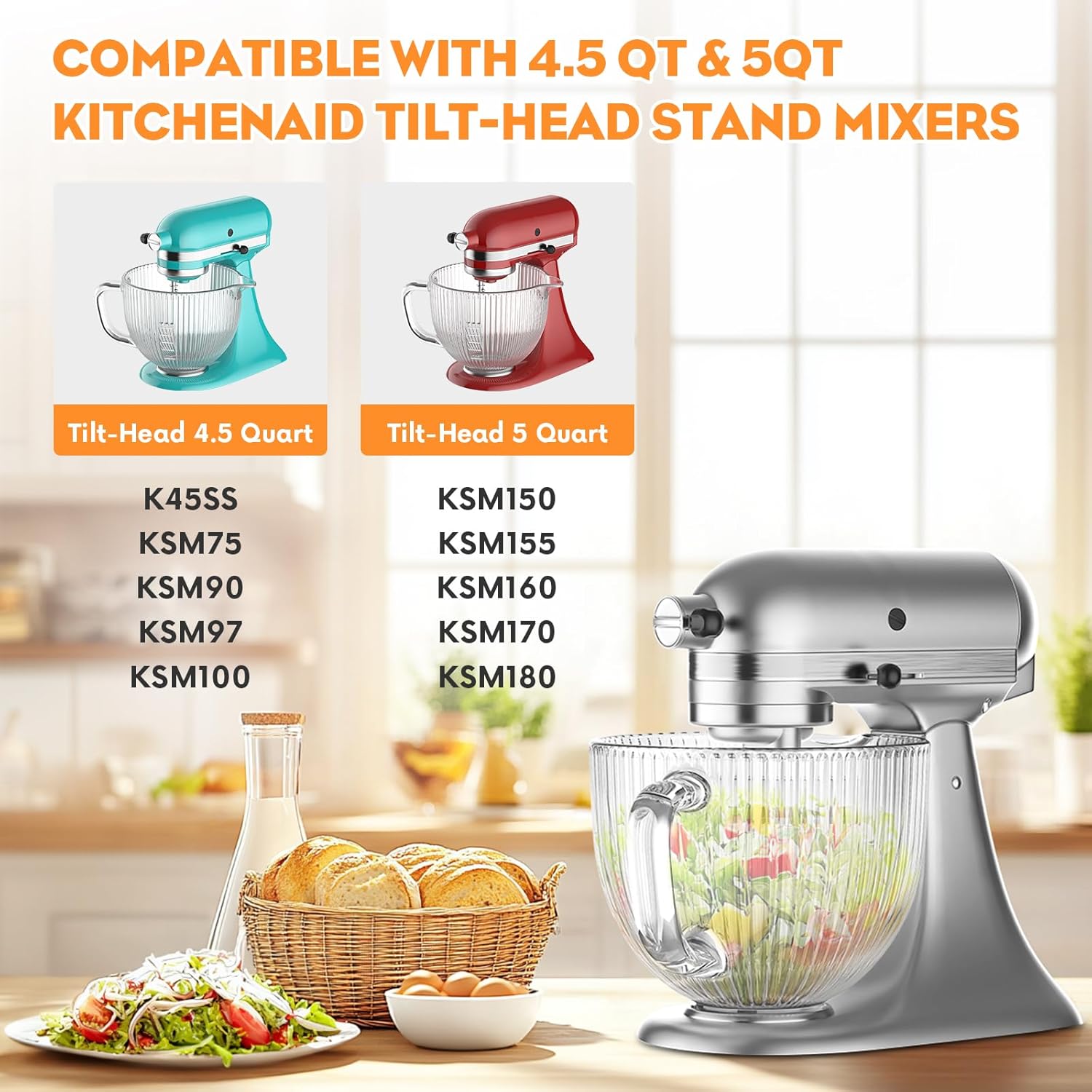 GVODE Glass Bowl for Kitchenai - Kitchen Appliances Kitchenaid 评论和价格