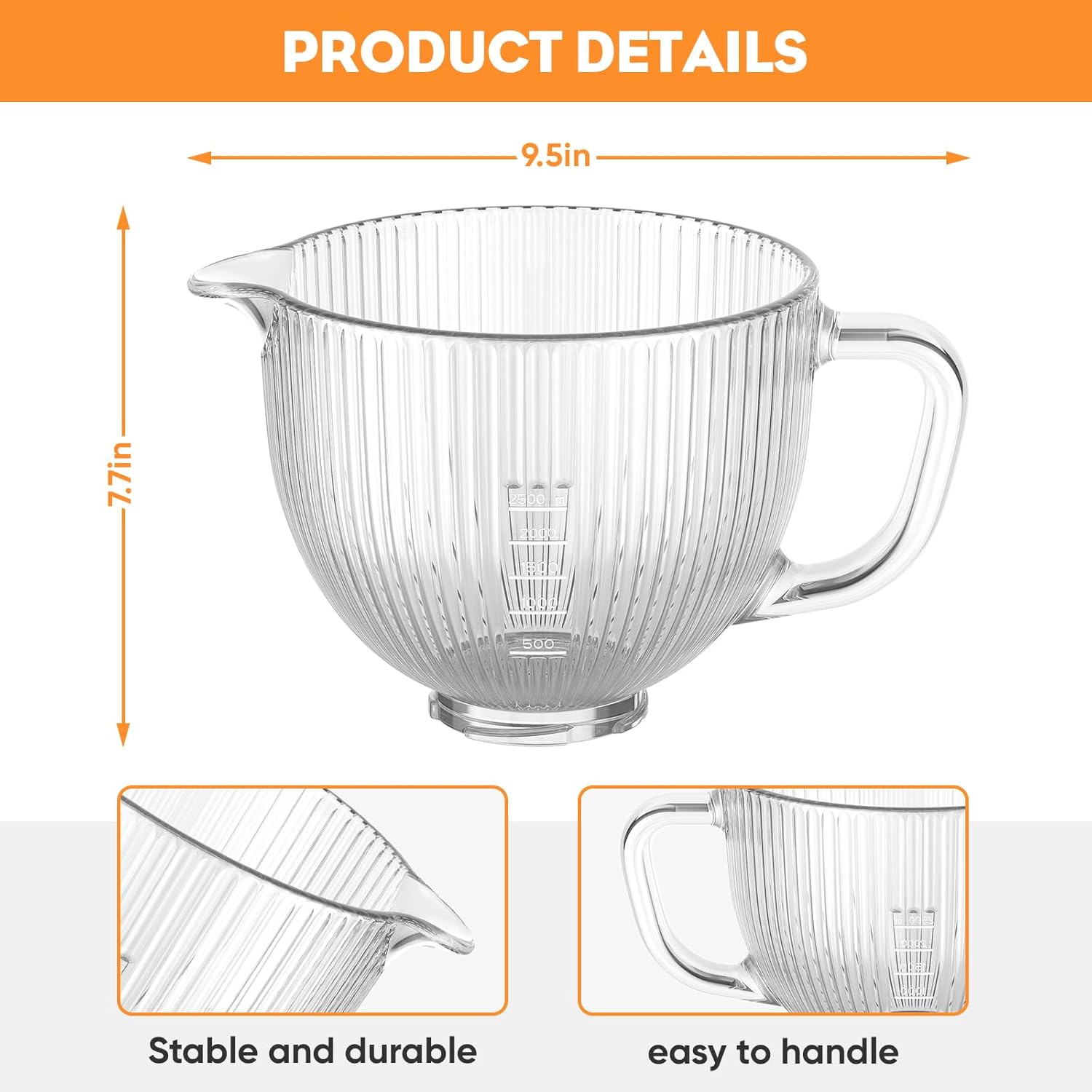 GVODE Glass Bowl for Kitchenai - Kitchen Appliances Kitchenaid 评论和价格