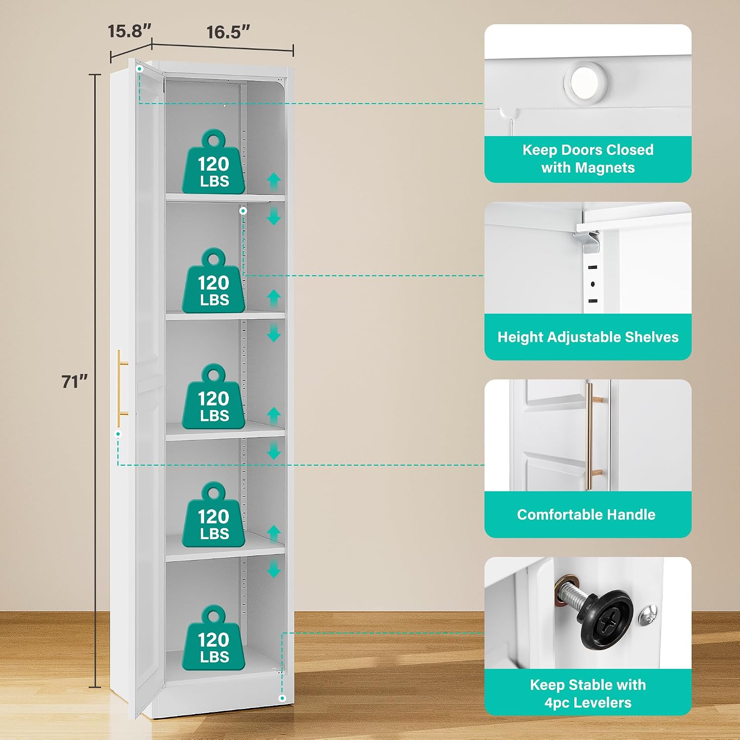 Tall Narrow Storage Cabinet Wi - Kitchen Appliances Cabinet 评论和价格