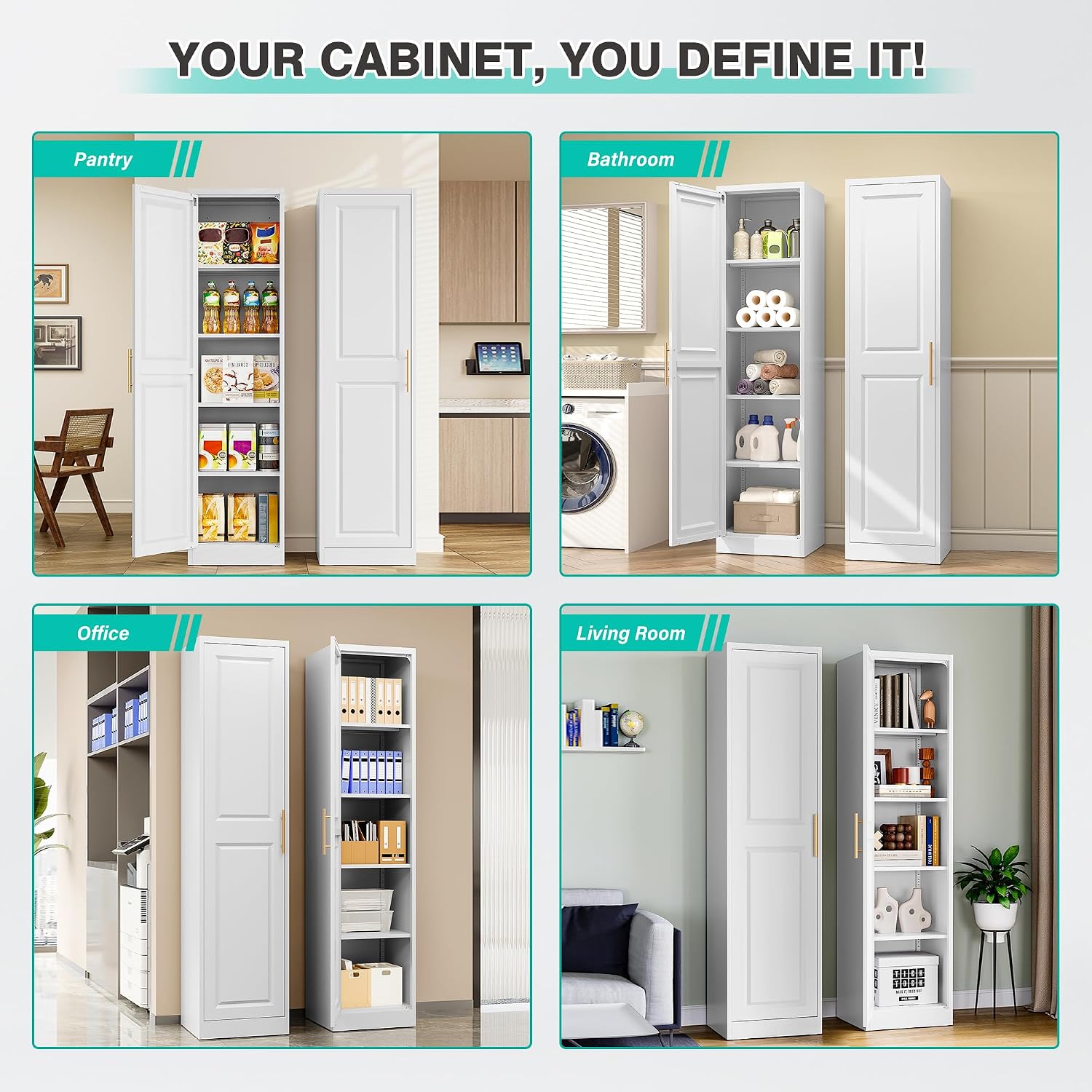 Tall Narrow Storage Cabinet Wi - Kitchen Appliances Cabinet 评论和价格