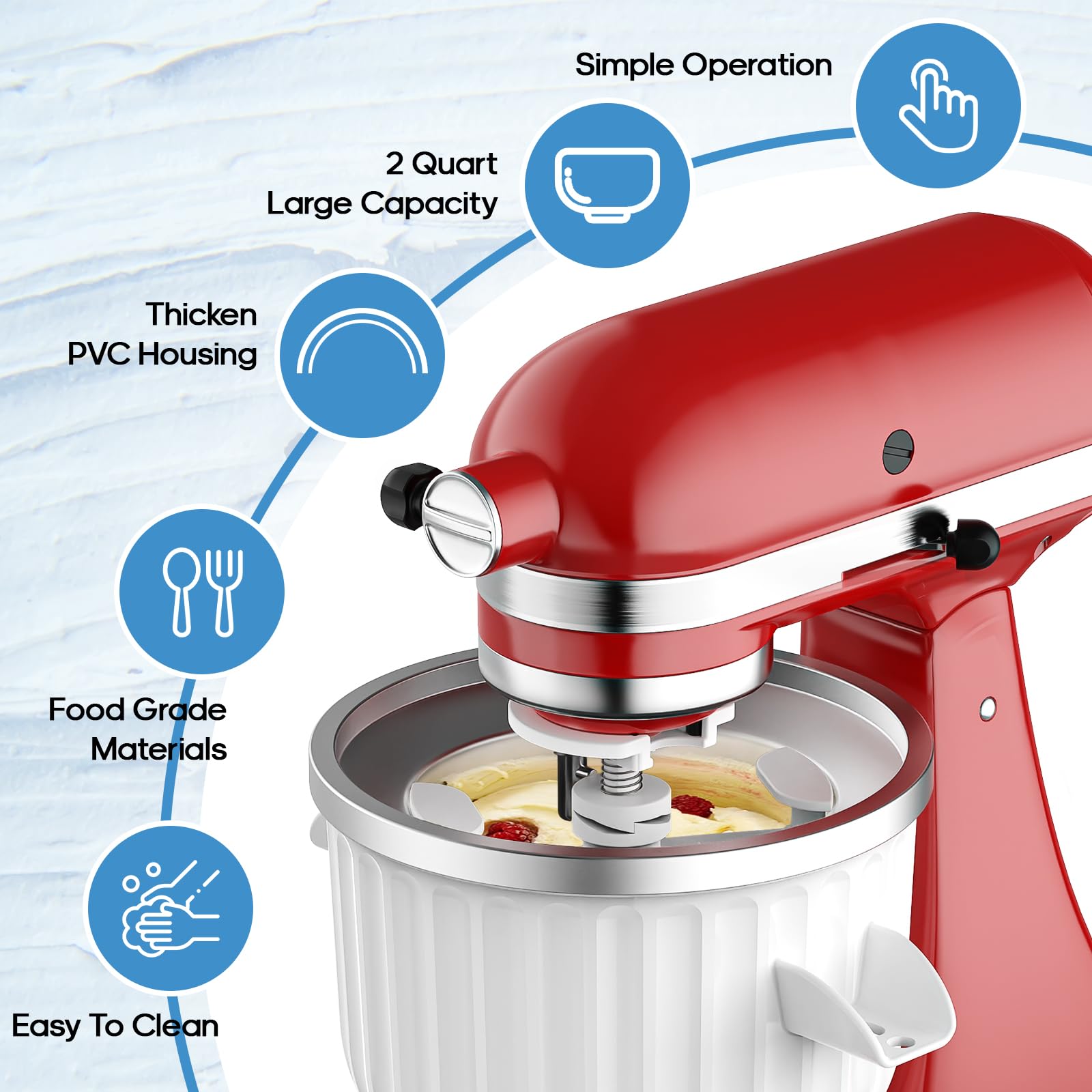 2 Quart Ice Cream Maker Attach - Kitchen Appliances Kitchenaid 评论和价格